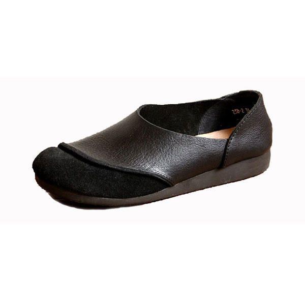 Naisten Pehmeät Nahkaiset Slip-on-kuvioiset Vapaa-ajan Tasaiset Kengät