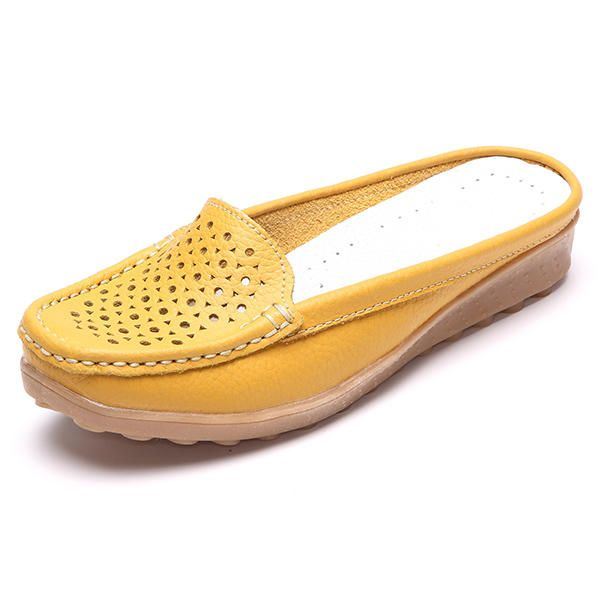 Naisten Pehmeät Onttoiset Pyöreäkärkiset Penny-loaferit