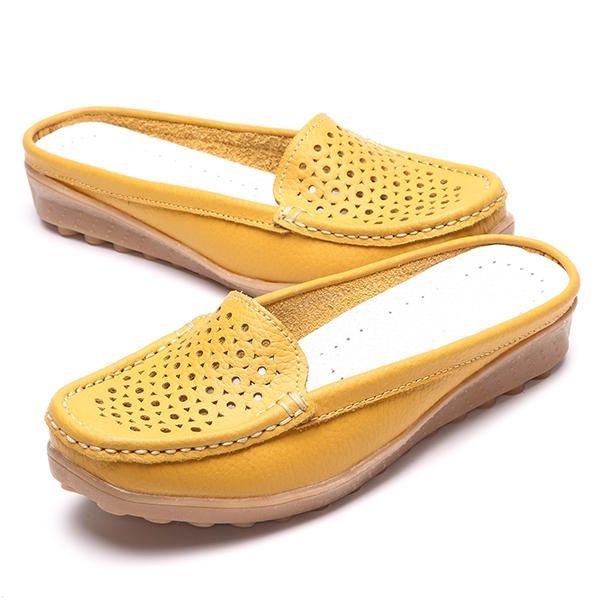 Naisten Pehmeät Onttoiset Pyöreäkärkiset Penny-loaferit