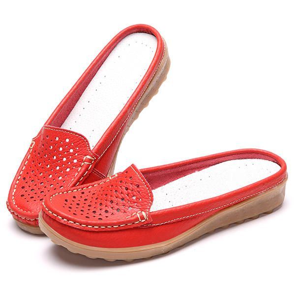 Naisten Pehmeät Onttoiset Pyöreäkärkiset Penny-loaferit