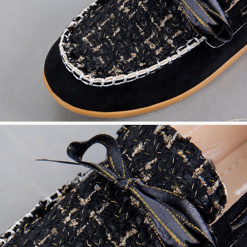 Naisten Perhossolmu Sisustus Pieni Tuoksu Tuuli Mukava Hengittävä Rento Slip On Loafers