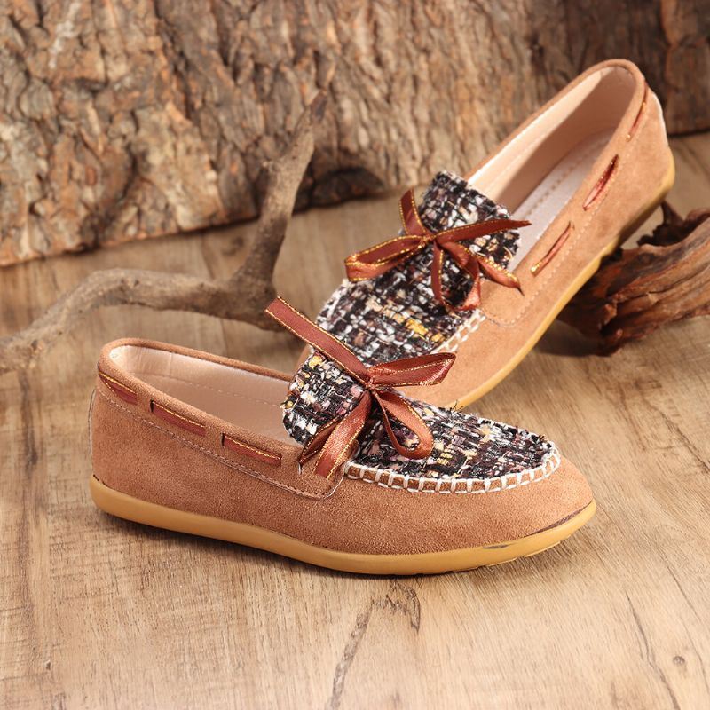 Naisten Perhossolmu Sisustus Pieni Tuoksu Tuuli Mukava Hengittävä Rento Slip On Loafers