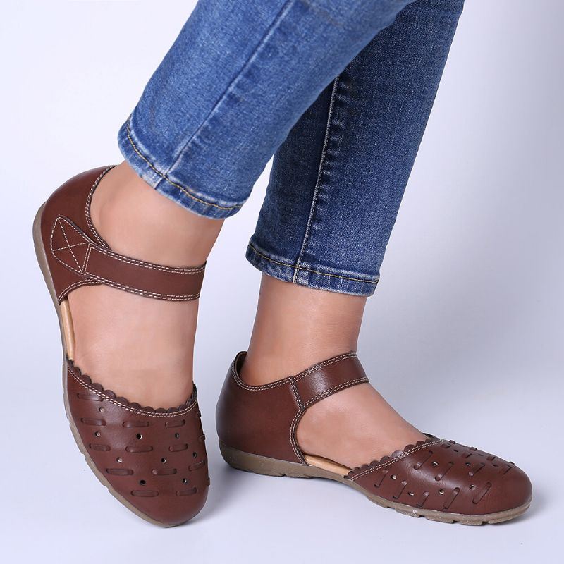 Naisten Rento Hollow Out Hoop Loop Flats