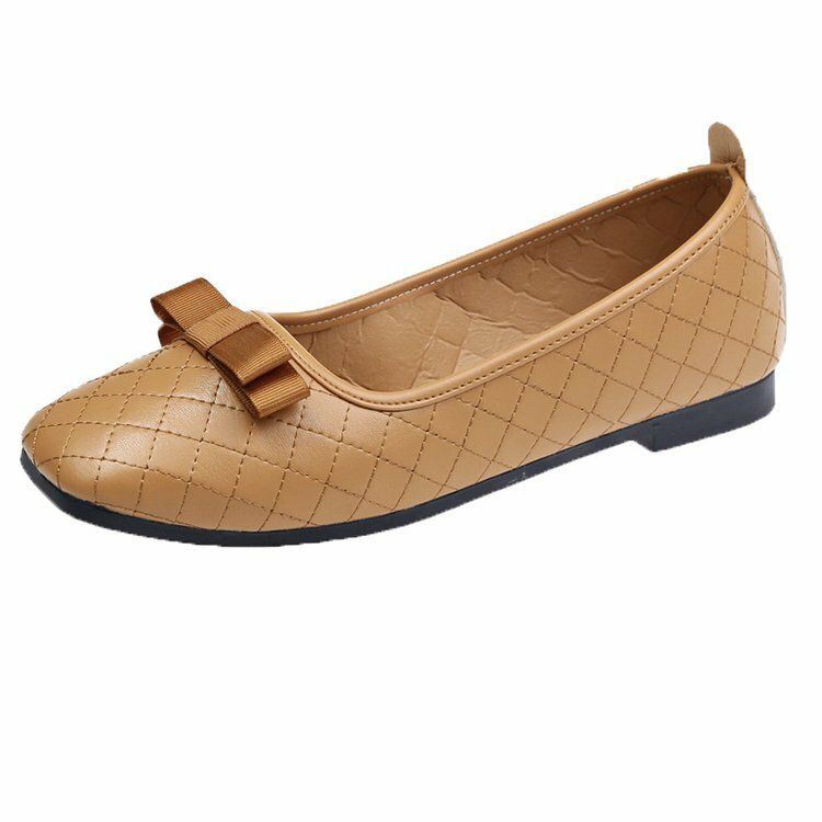 Naisten Rusetti Sisustus Mukava Neliövarvas Pehmeä Pohja Rento Slip On Loafers