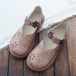 Naisten Sweet Casual Calico Band Koukku Loop Hengittävä Loafers Kengät