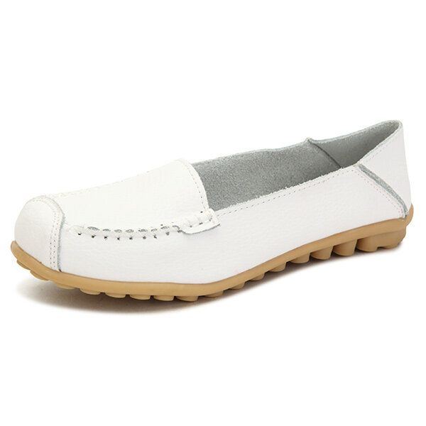 Naisten Tasaiset Kengät Mukavat Rento Slip On Pyöreäkärkikengät Pehmeät Litteät Loafers Kengät