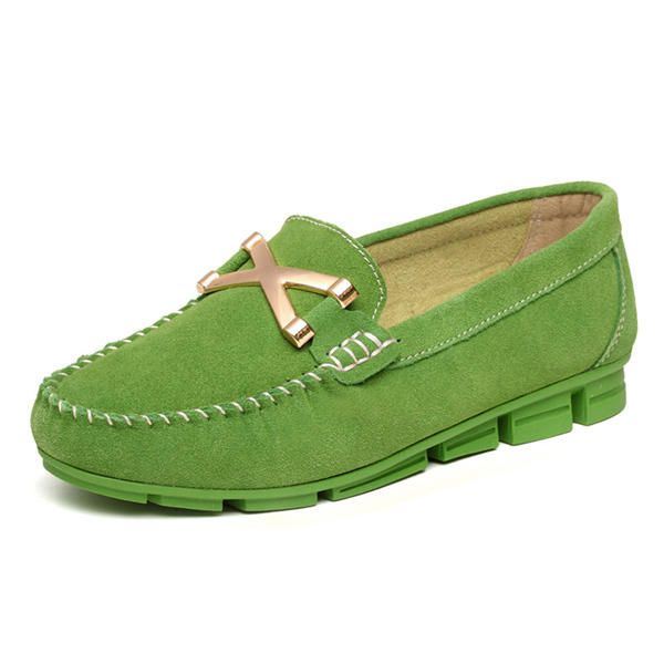 Naisten Uudet Syksyt Pehmeät Pohjaiset Pyöreät Toe Flat Loaferit