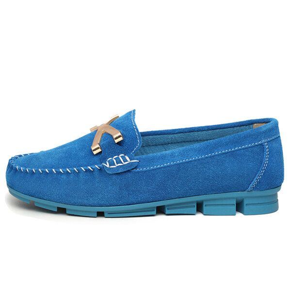 Naisten Uudet Syksyt Pehmeät Pohjaiset Pyöreät Toe Flat Loaferit