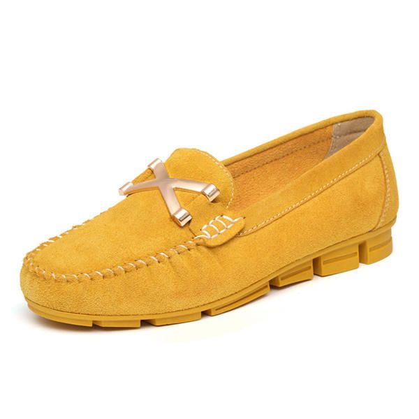 Naisten Uudet Syksyt Pehmeät Pohjaiset Pyöreät Toe Flat Loaferit