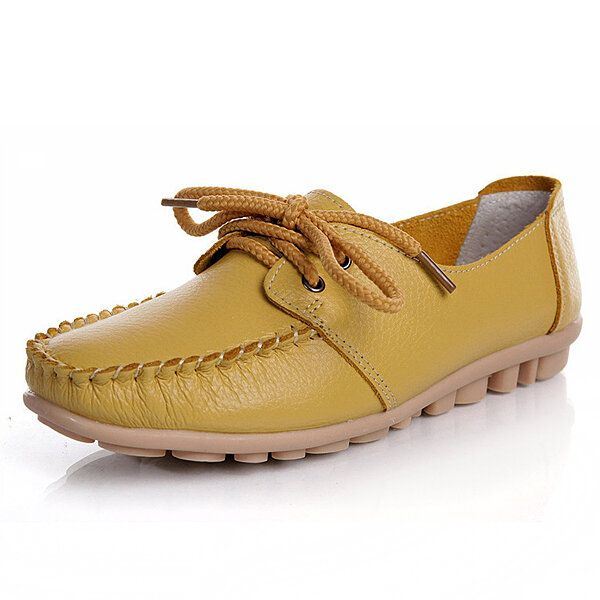 Naisten Uudet Trendikäs Rento Tasakorkoiset Kengät Rusetti Pyöreä Toe Slip Candy Color Loafer Kengät