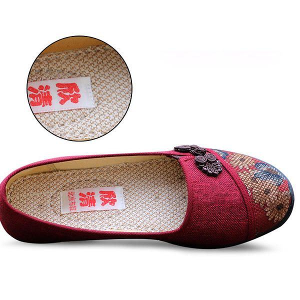 Naisten Vapaa-ajan Tyylikkäät Kengät Hengittävät Slip-on Loaferit Hikeä Imevät Laatat