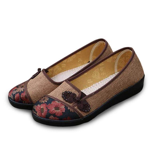 Naisten Vapaa-ajan Tyylikkäät Kengät Hengittävät Slip-on Loaferit Hikeä Imevät Laatat