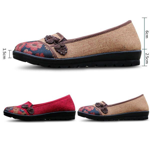 Naisten Vapaa-ajan Tyylikkäät Kengät Hengittävät Slip-on Loaferit Hikeä Imevät Laatat