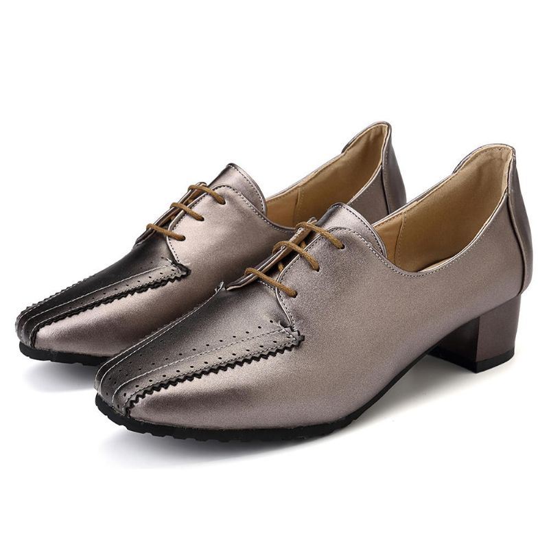 Suurikokoiset Naisten Loafers Neliömäiset Brogue-kengät