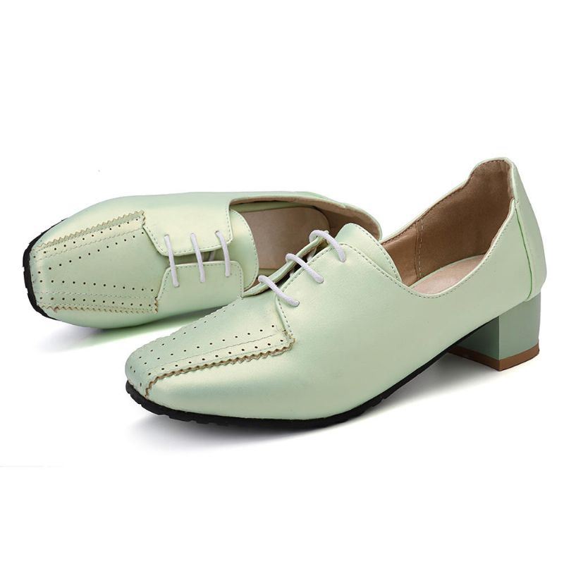 Suurikokoiset Naisten Loafers Neliömäiset Brogue-kengät