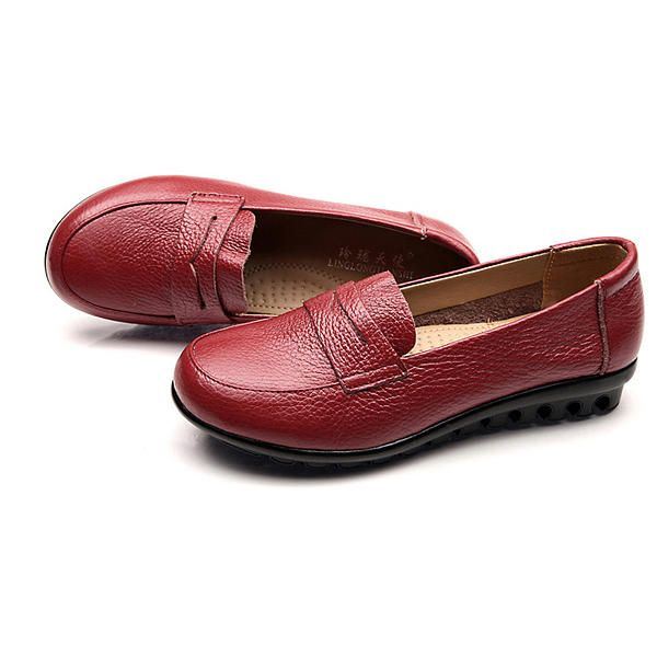 Uudet Naisten Pehmeät Rento Mukavat Tasaiset Loaferit Slip-on Muoti Pyöreät Toe Flats Kengät