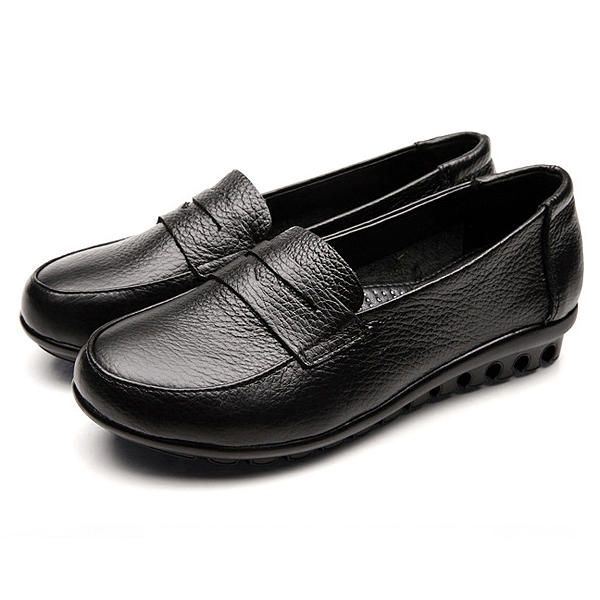 Uudet Naisten Pehmeät Rento Mukavat Tasaiset Loaferit Slip-on Muoti Pyöreät Toe Flats Kengät