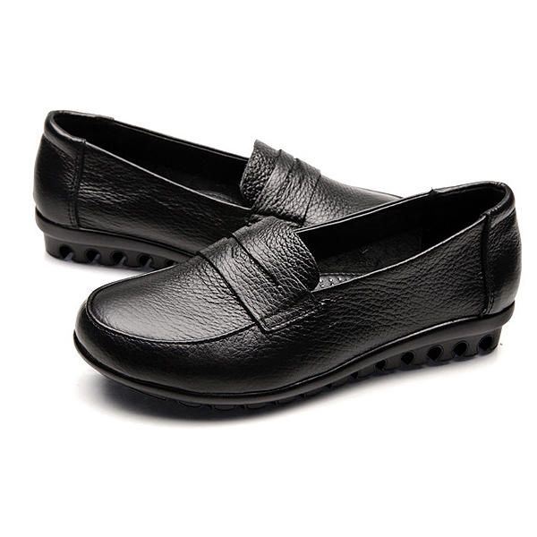 Uudet Naisten Pehmeät Rento Mukavat Tasaiset Loaferit Slip-on Muoti Pyöreät Toe Flats Kengät
