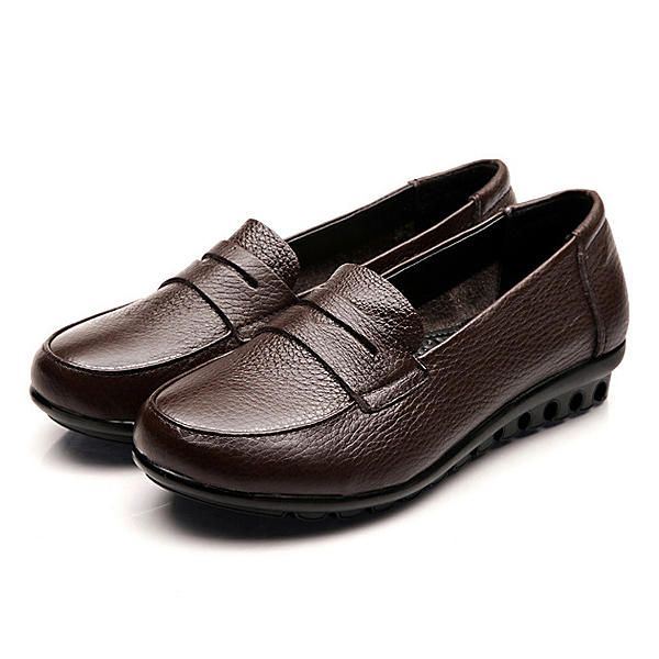 Uudet Naisten Pehmeät Rento Mukavat Tasaiset Loaferit Slip-on Muoti Pyöreät Toe Flats Kengät