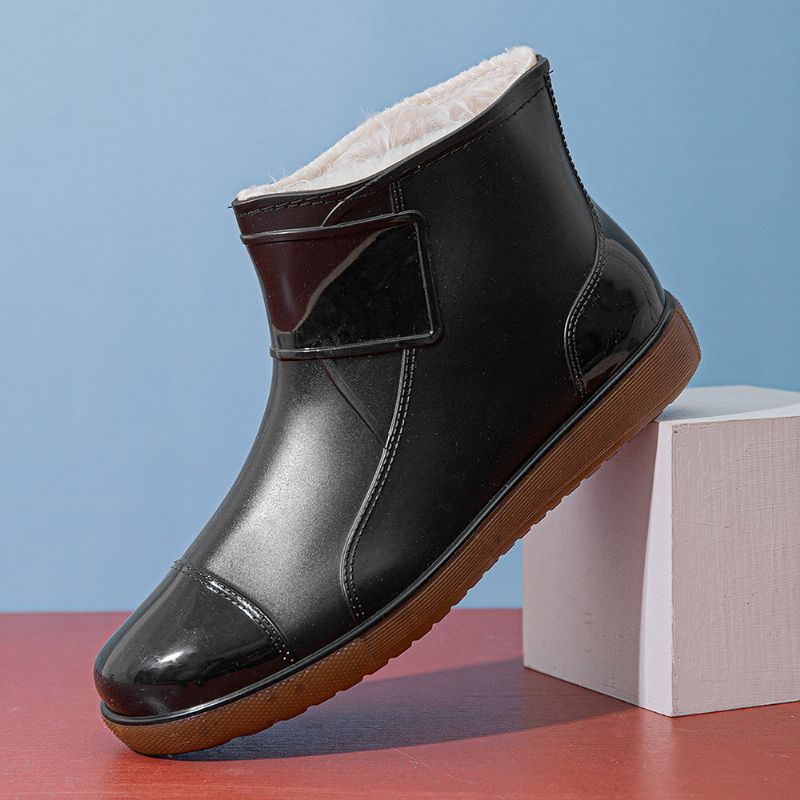 Miesten Lämmin Pehmo Vuori Pehmeä Pohja Luistamaton Slip-on Sadesaappaat