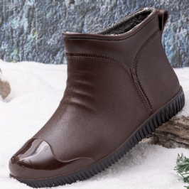 Miesten Pehmo Vuori Vedenpitävä Liukumaton Slip-on Sadesaappaat Työkalusaappaat