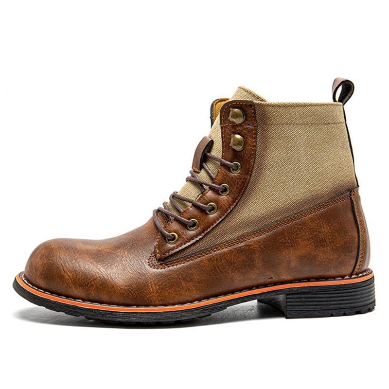 Miesten Retro Casual Liukumattomat Splicing-saappaat