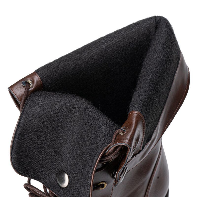 Miesten Retro Liukumaton Nappi Rennot Nauhat Western Boots