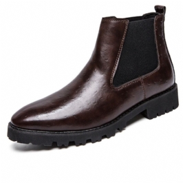 Miesten Vintage-jousto-slip-on Business-nahkaiset Chelsea-nilkkurit