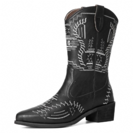 Naisten Rento Teräväkärkinen Vintage Brodeeratut Western Cowboy -saappaat Martin Boots