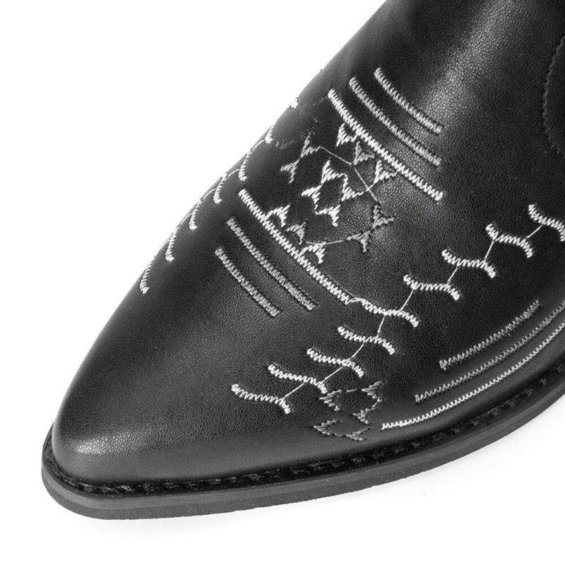 Naisten Rento Teräväkärkinen Vintage Brodeeratut Western Cowboy -saappaat Martin Boots