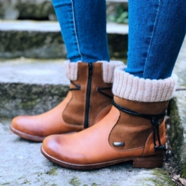 Suuret Naisten Retro Lämpimät Päivittäiset Talvisukkasaappaat
