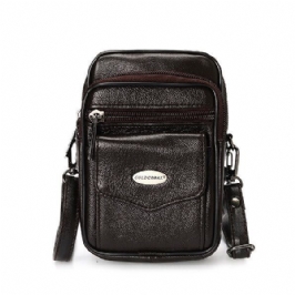 5.3 Tuuman Matkapuhelin Miesten Aitoa Nahkaa Vintage Vyötärölaukku Crossbody Laukku