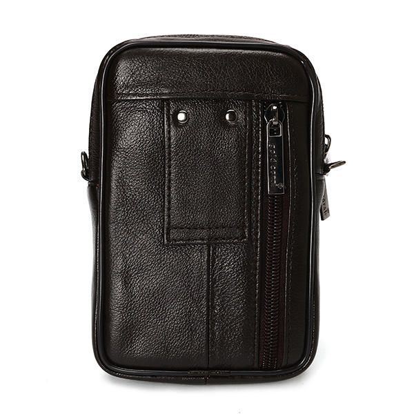 5.3 Tuuman Matkapuhelin Miesten Aitoa Nahkaa Vintage Vyötärölaukku Crossbody Laukku