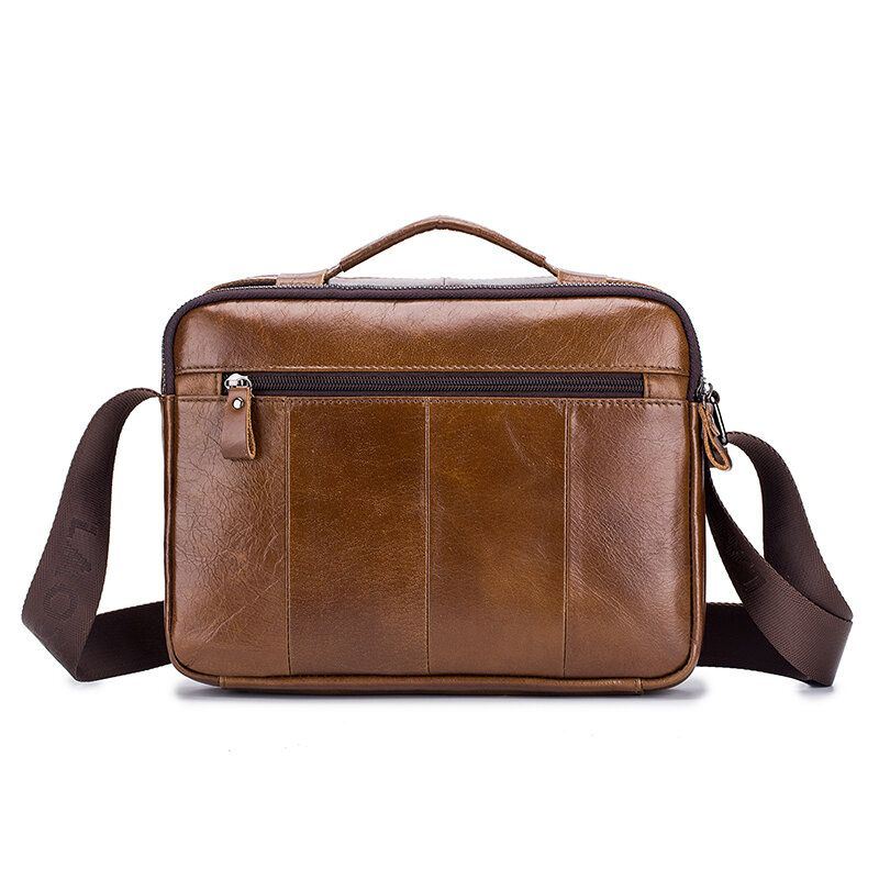 Aito Nahka Miesten Vintage Messenger Bag Salkku Käsilaukku Olkalaukku Matkalaukku