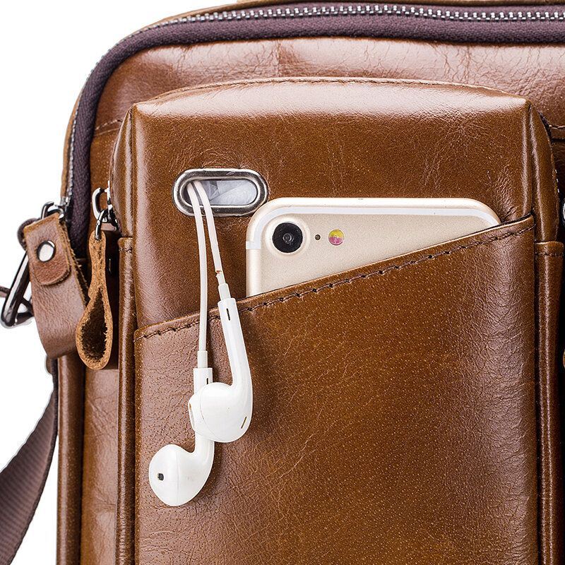 Aito Nahka Miesten Vintage Messenger Bag Salkku Käsilaukku Olkalaukku Matkalaukku