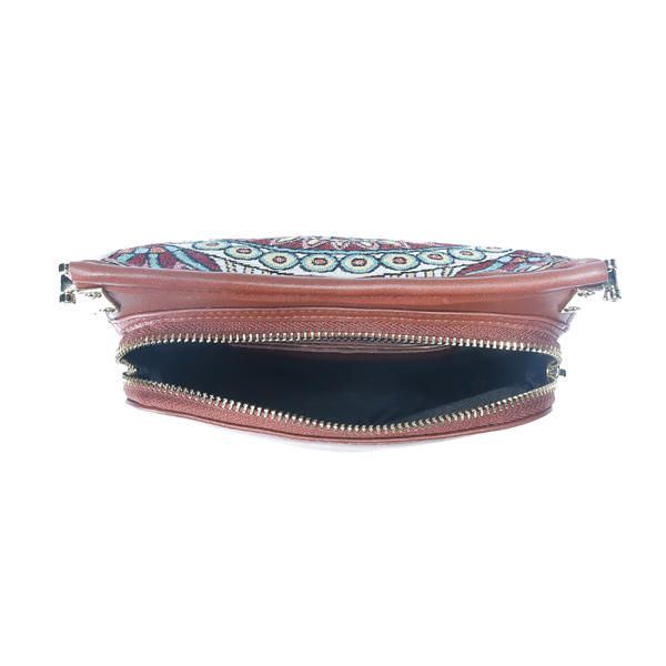 Bohemian Style Retro Canvas Kukkapainatus Naisten Puhelinlaukku Olkalaukku Crossbody
