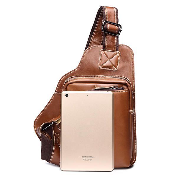 Bullcaptain® Miesten Aidosta Nahasta Valmistettu Kantolaukku Business Casual Outdoor Crossbody -laukku Ipad Minille