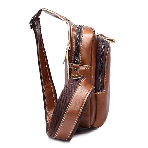Bullcaptain® Miesten Aidosta Nahasta Valmistettu Kantolaukku Business Casual Outdoor Crossbody -laukku Ipad Minille