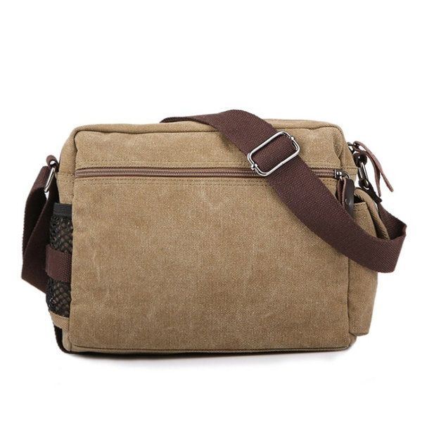 Kangas Ulkoilu Vapaa-aika Olkapäät Miesten Naisten Retro Kapasiteetti Crossbody Laukku