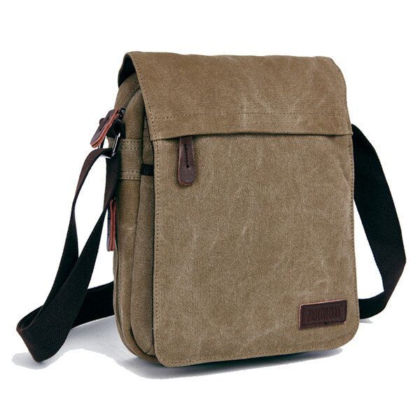 Miehet Naiset Canvas Vapaa-aika Multi Pocket Crossboby Bag Kapasiteetti Olkalaukku