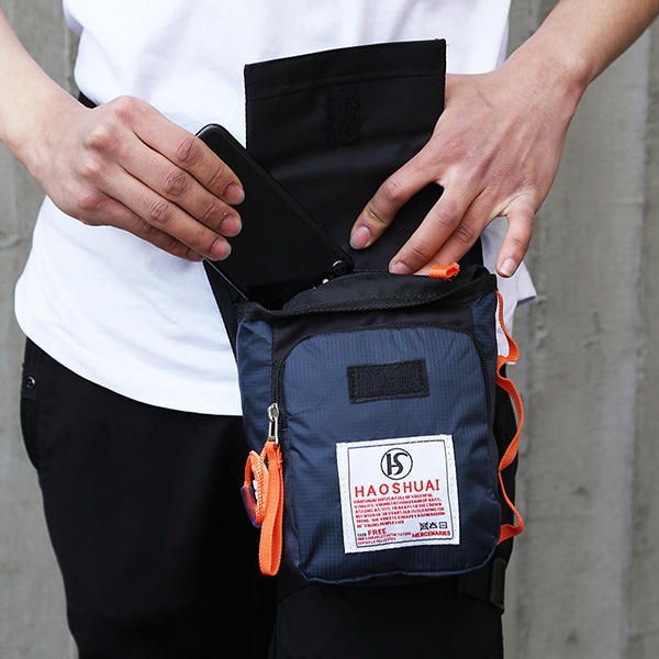Miehet Naiset Nailon Drop Leg Bag Moottoripyörä Ratsastus Urheilu Vyö Vyötärö Fanny Pack Crossbody Olkalaukku