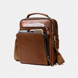 Miesten Aidosta Nahasta Valmistettu Muoti Olkalaukku Crossbody Bag Business Bag