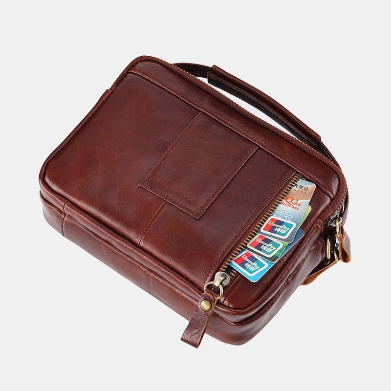 Miesten Aidosta Nahasta Valmistettu Pieni Crossbody Laukku Käsilaukku