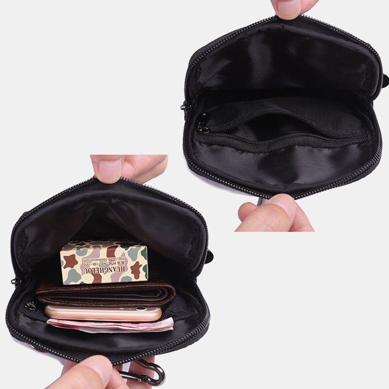 Miesten Aito Nahka 7 Tuuman Puhelinlaukku Vyölaukku Vyökassi Olkalaukku Crossbody Laukku