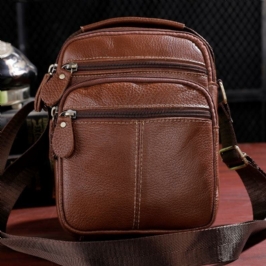 Miesten Aito Nahka Monitaskuinen Vintage 6.3 Tuuman Puhelinlaukku Crossbody Laukut Olkalaukku Käsilaukku