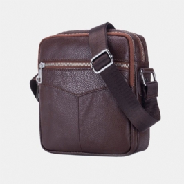 Miesten Aito Nahka Monitoiminen Vesitiivis Varkaudenesto Puhelinlaukku Crossbody Laukku Olkalaukku