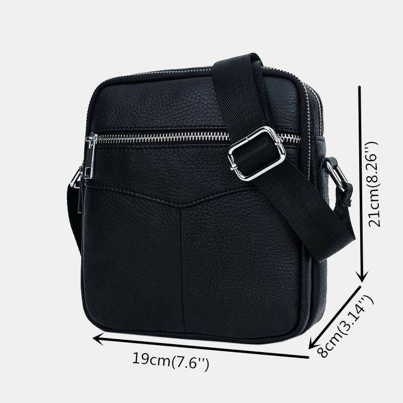 Miesten Aito Nahka Monitoiminen Vesitiivis Varkaudenesto Puhelinlaukku Crossbody Laukku Olkalaukku