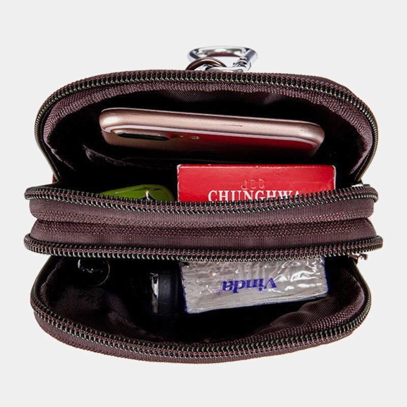 Miesten Aito Nahka Retro Business Casual Yksivärinen Nahka Nahkainen Multi-carry Vyölaukku Crossbody Laukku