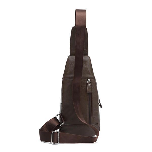 Miesten Aito Nahka Retro Crossbody Laukku Rintalaukku Rento Olkalaukku