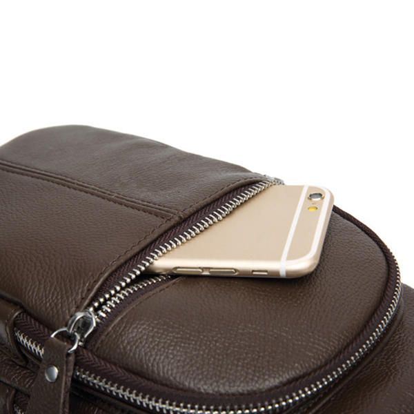 Miesten Aito Nahka Retro Crossbody Laukku Rintalaukku Rento Olkalaukku